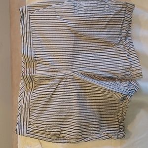 Blue and white striped shorts size 8